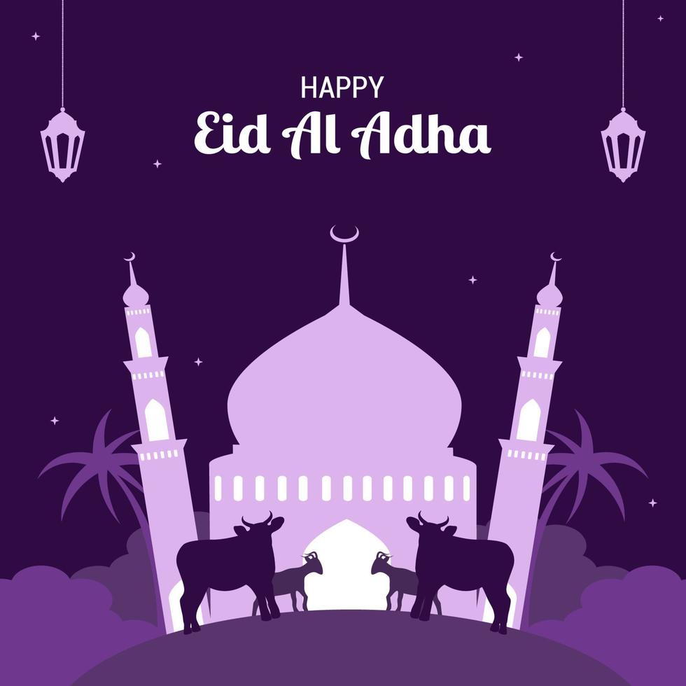 felice eid al adha vettore