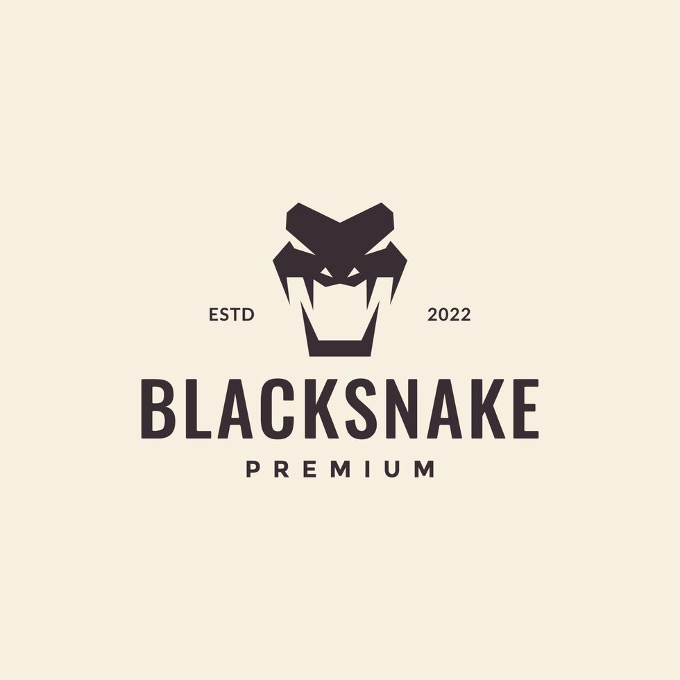 testa serpente bocca aperta logo vintage design grafico vettoriale simbolo icona illustrazione idea creativa