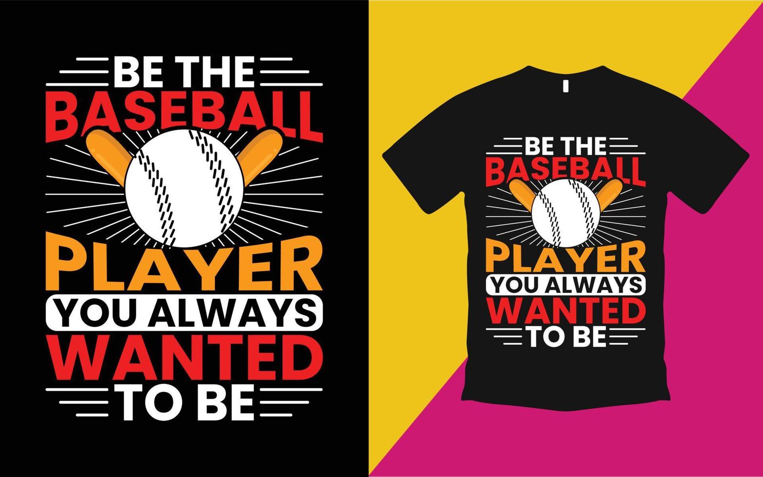 modello di t-shirt da baseball creativo vettore