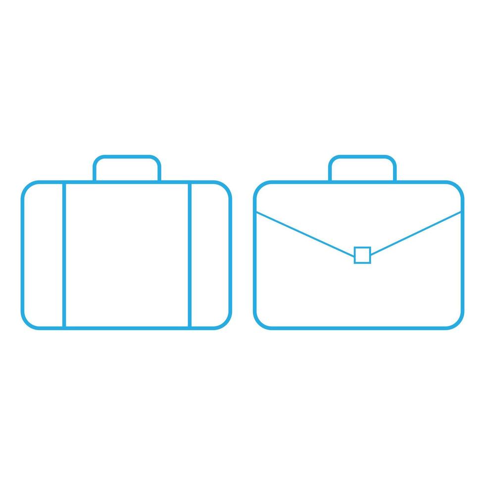 icona di vettore della valigetta per il pacchetto di cuoio di viaggio dei soldi