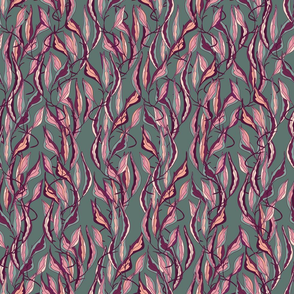 rami con foglie colorate vector seamless pattern