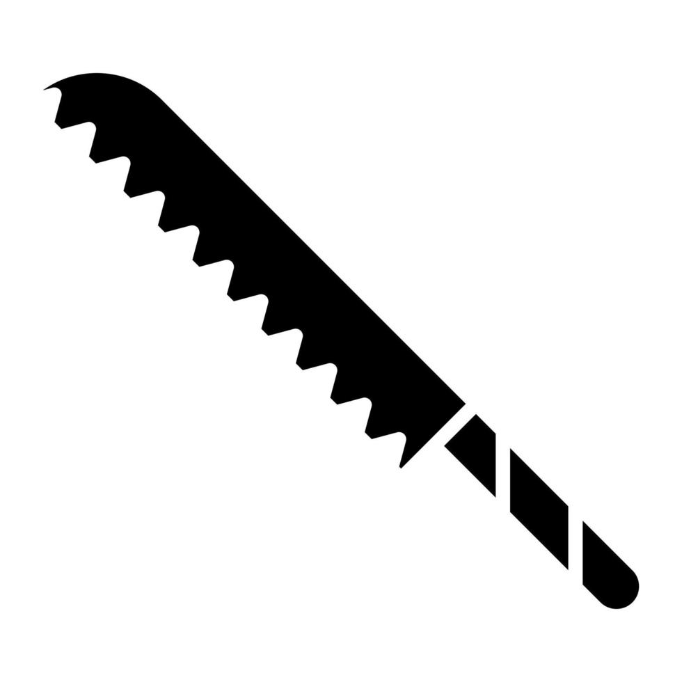icona del glifo del coltello da pane vettore