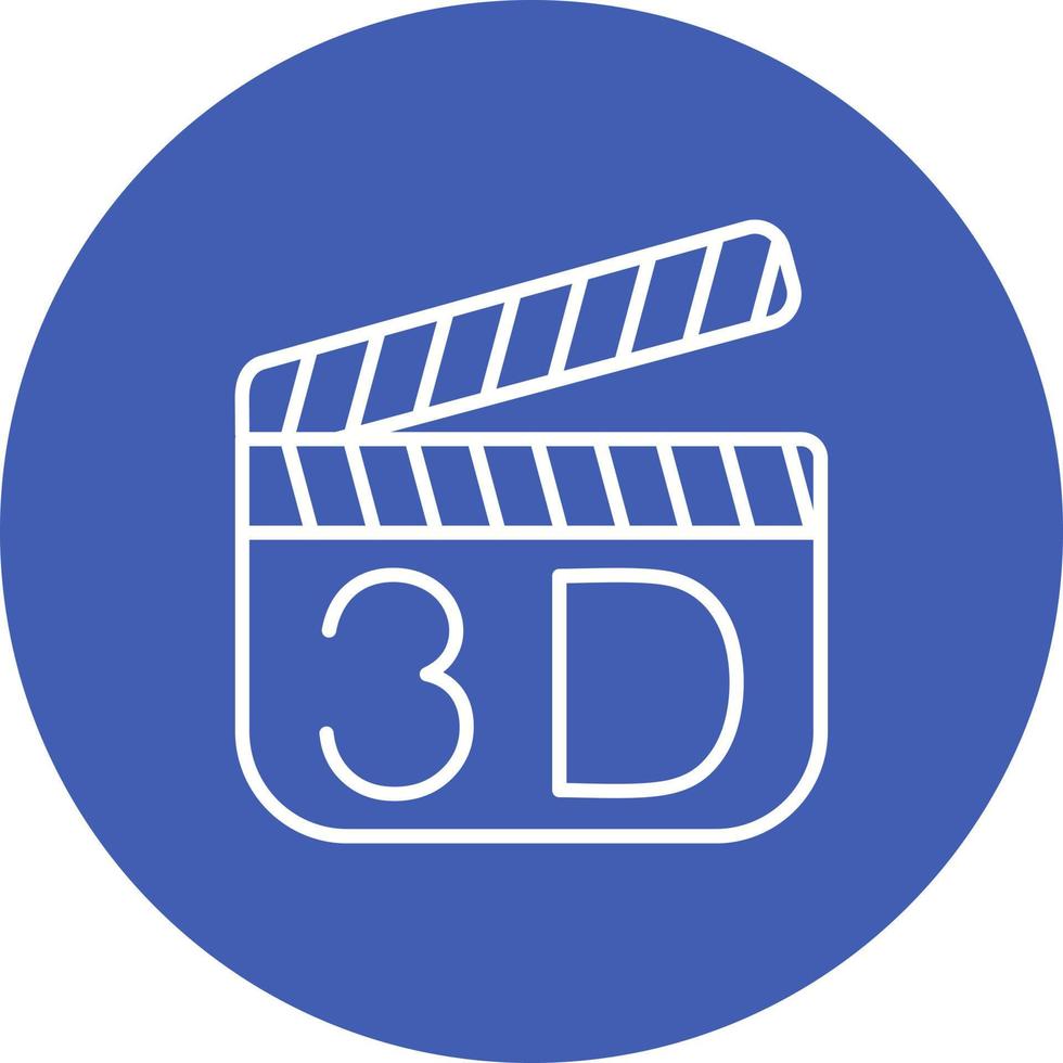 Icona di sfondo del cerchio della linea di film 3d vettore