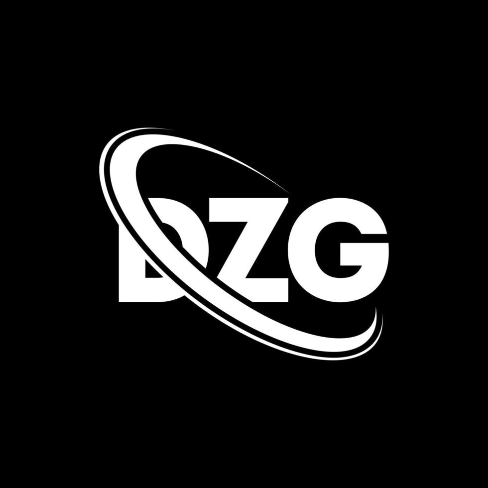 logo dzg. lettera dzg. design del logo della lettera dzg. iniziali logo dzg legate da cerchio e logo monogramma maiuscolo. tipografia dzg per il marchio tecnologico, commerciale e immobiliare. vettore
