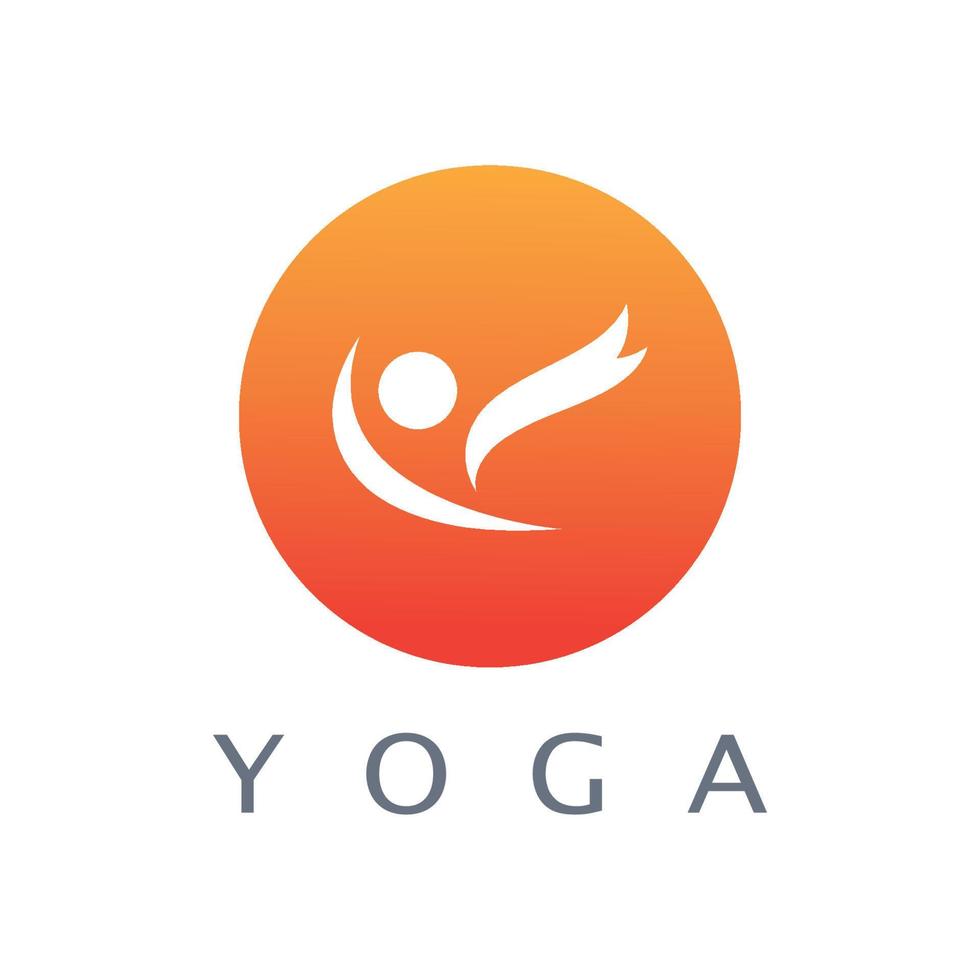 logo design di persone che fanno yoga simbolo icona illustrazione vettore