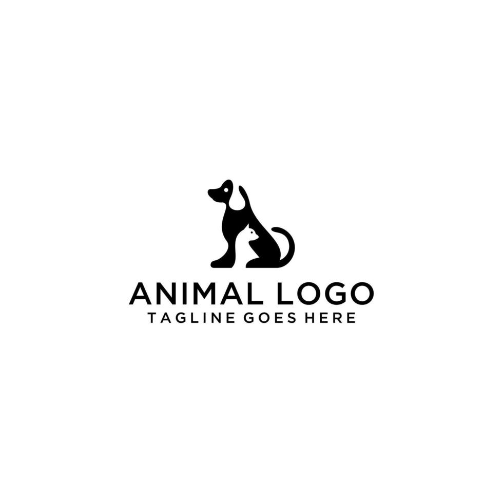 logo vettoriale animale sul design del logo dell'affetto animale