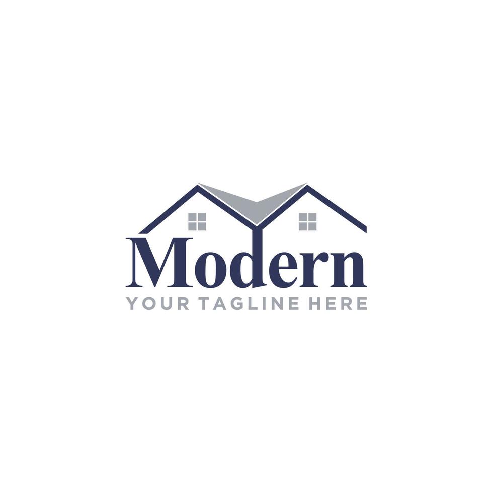 design del logo per la casa e il settore immobiliare vettore