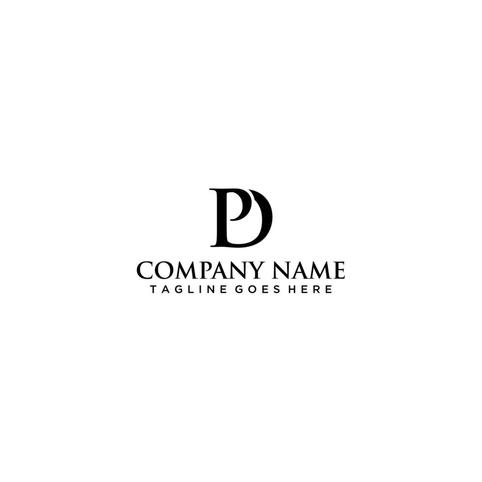 design del logo della lettera pd moderno astratto di vettore premium