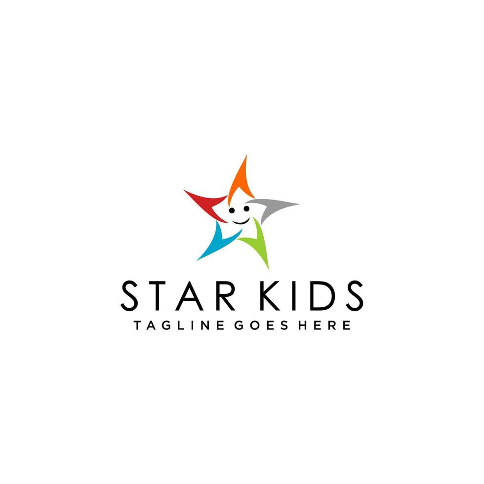 design del logo per bambini stella. vettore