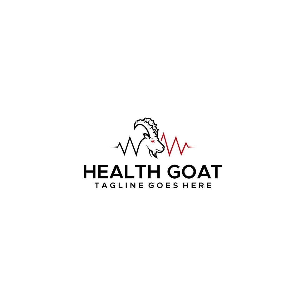 disegno del segno del logo della salute della capra vettore