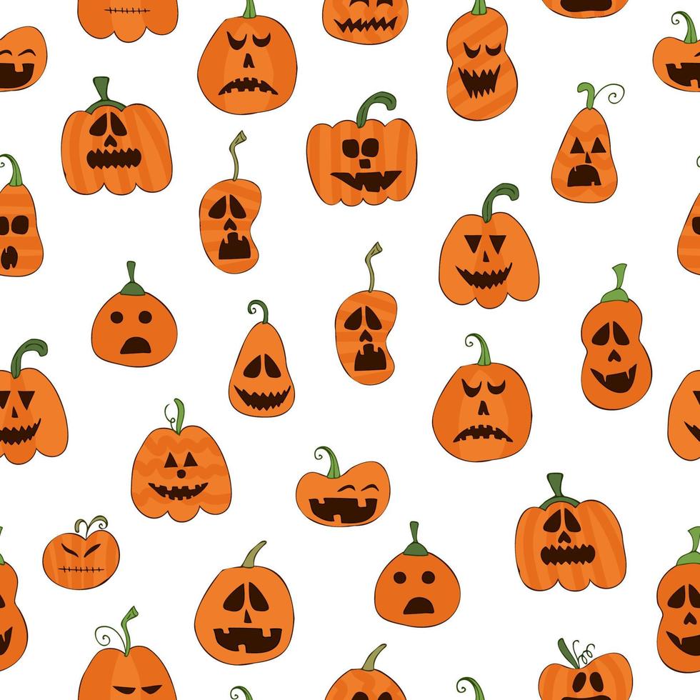 modello senza cuciture. halloween - 31 ottobre. illustrazione di doodle disegnato a mano. Dolcetto o scherzetto. buon halloween 2022. vettore