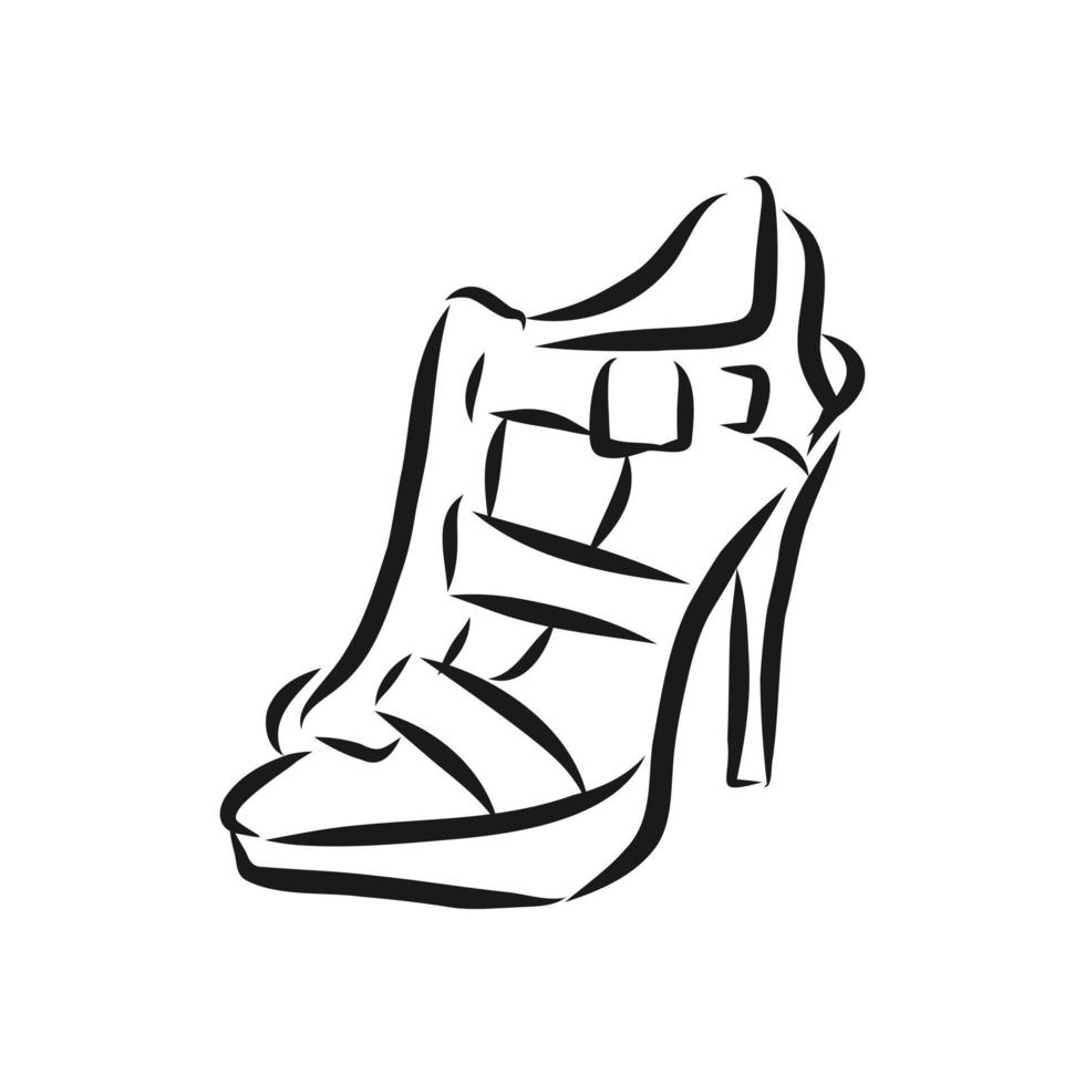 schizzo di vettore di scarpe da donna