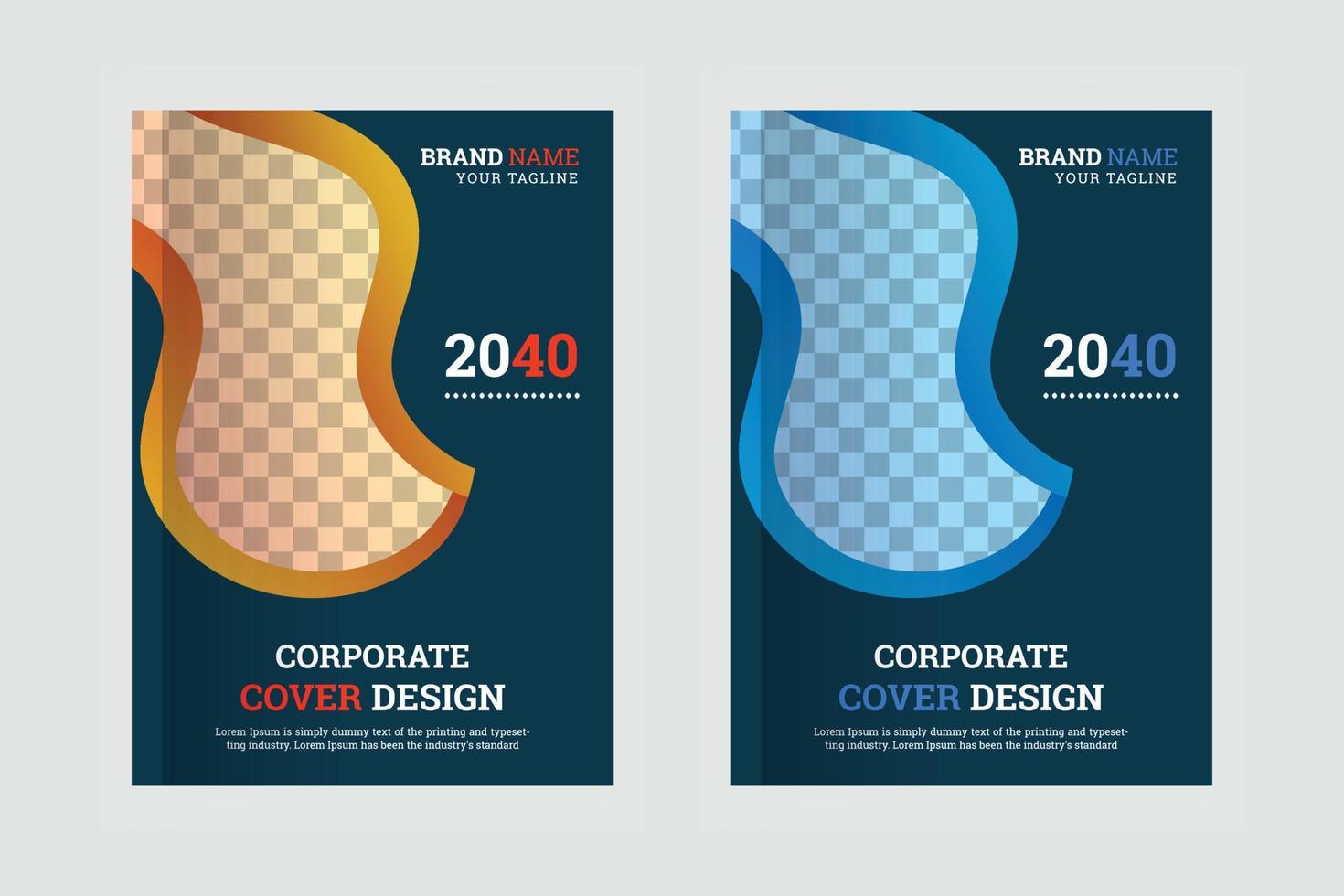 modello di progettazione di copertina del libro aziendale aziendale minimo professionale a4 o design della copertina dell'opuscolo vettore