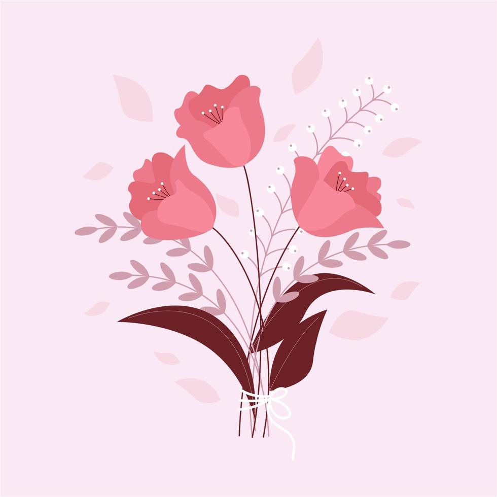 illustrazione vettoriale mazzo di fiori