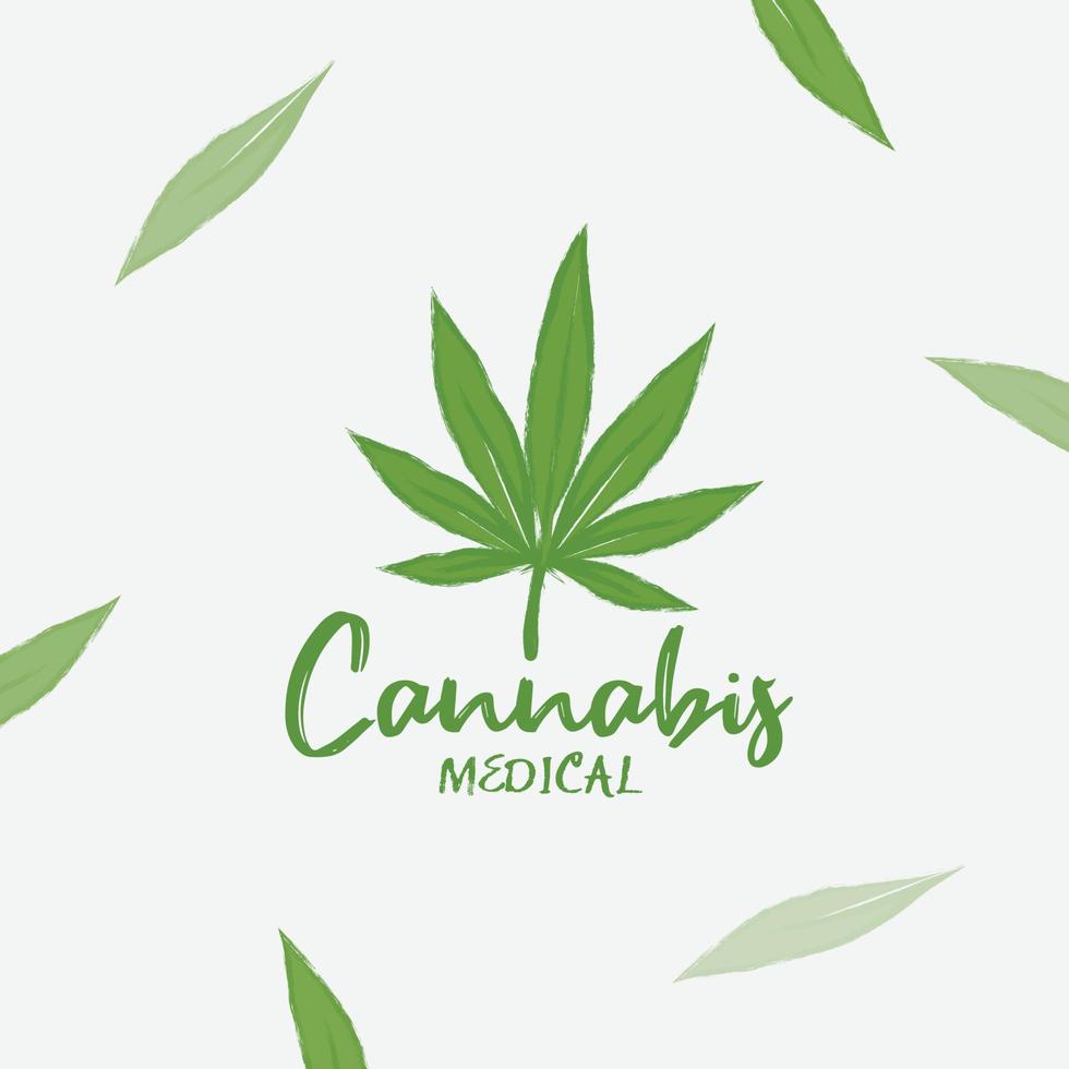 marijuana, illustrazione vettoriale di foglie di cannabis, olio di essenza naturale