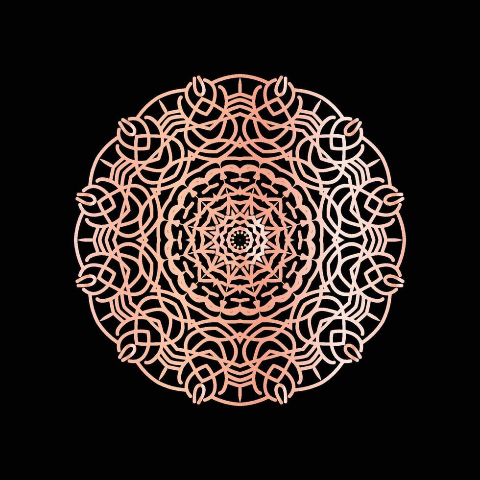 disegno del fondo di logo di arte del fiore della mandala vettore