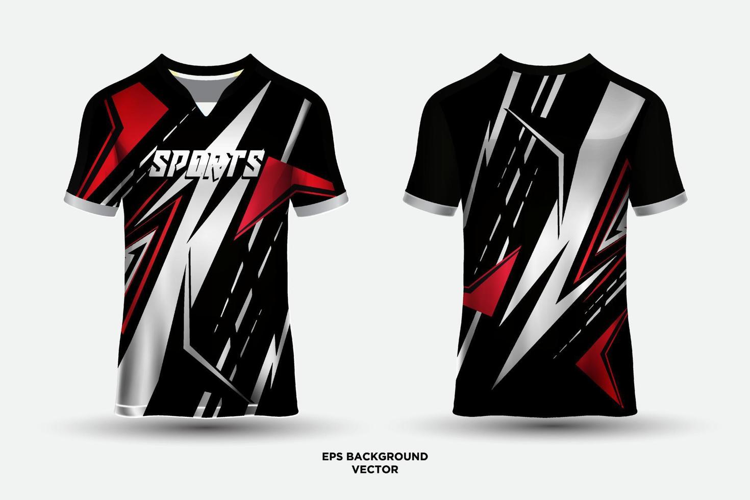 t-shirt in jersey dal design moderno e futuristico adatta per corse, calcio, e sport. vettore