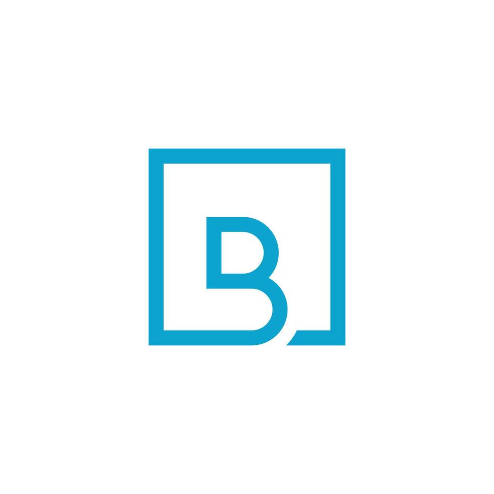 b concetto di vettore di design del logo della lettera iniziale