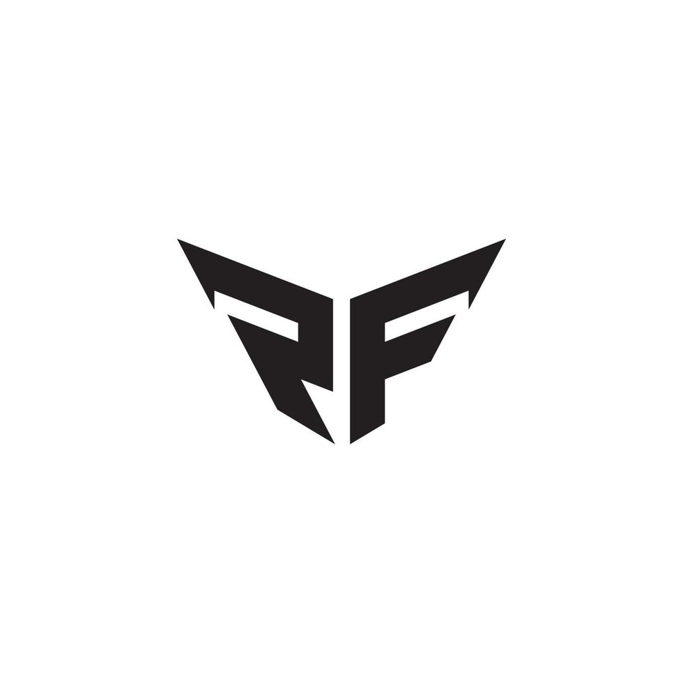 vettore di progettazione del logo della lettera iniziale rf o fr.