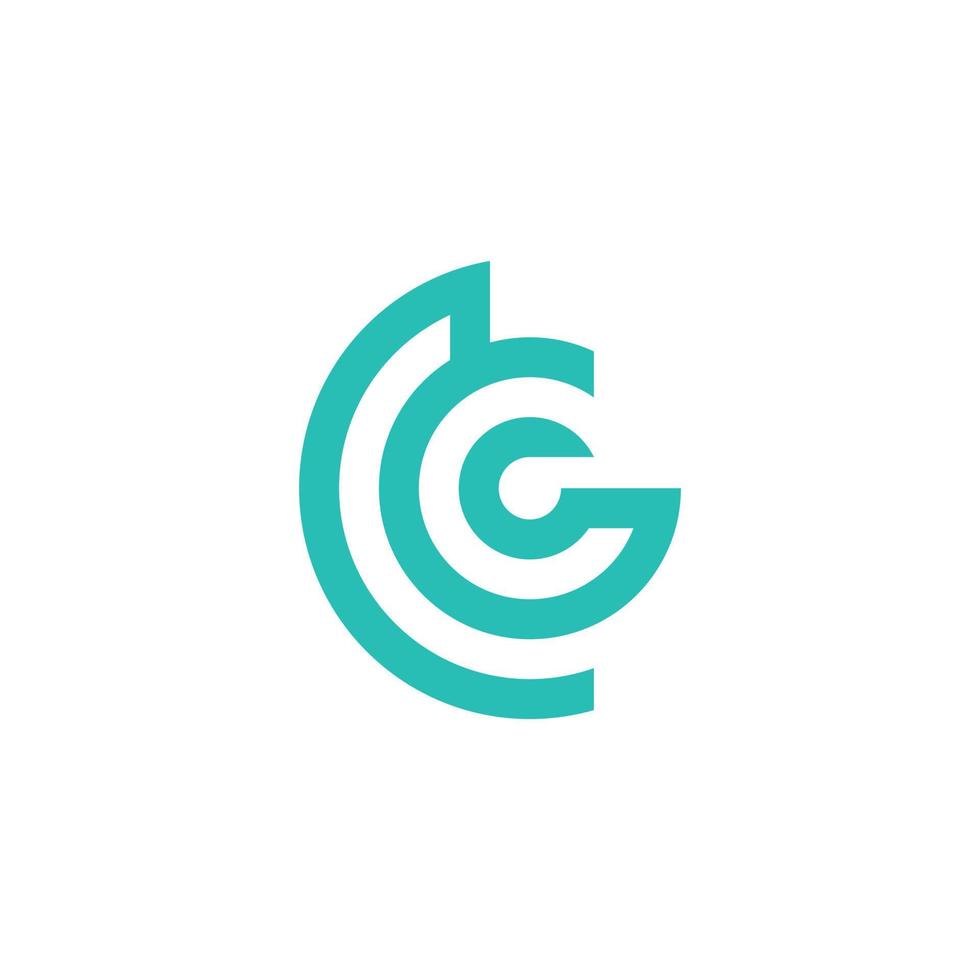 concetto di design del logo vettoriale della lettera iniziale c.