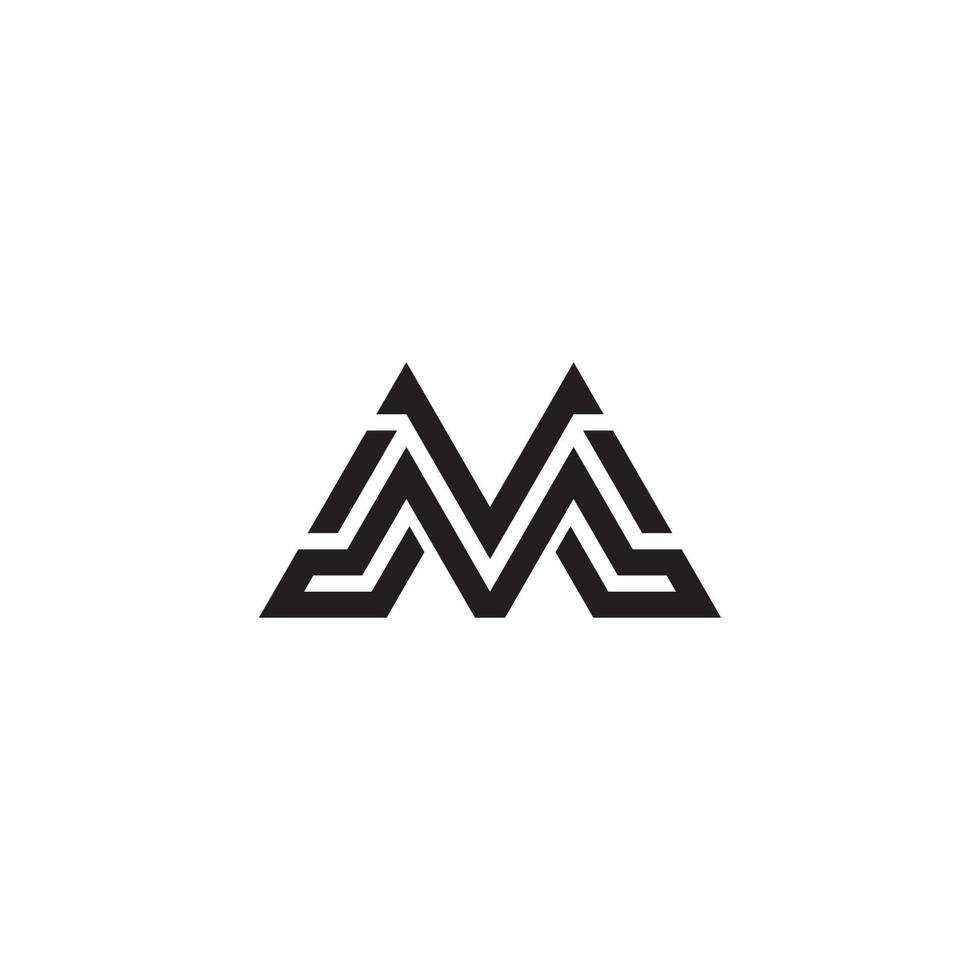 m o mm vettore di progettazione del logo della lettera iniziale.