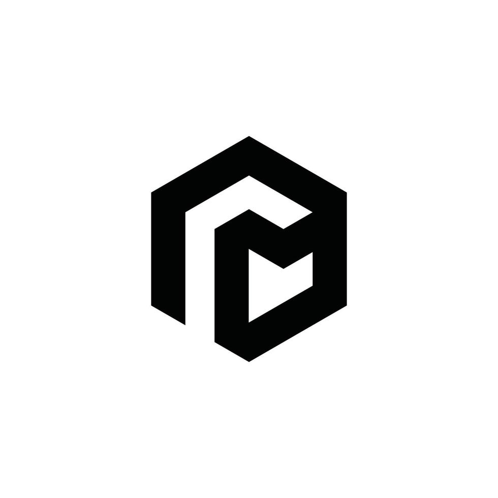 concetto di design del logo vettoriale della lettera iniziale r