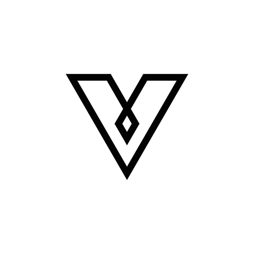 vettore del modello di progettazione del logo della lettera v o vv
