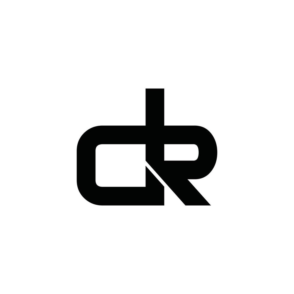 concetto di design del logo della lettera iniziale dr o rd vettore