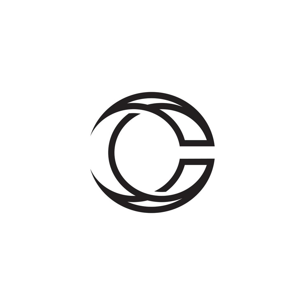 concetto di design del logo vettoriale della lettera iniziale c.