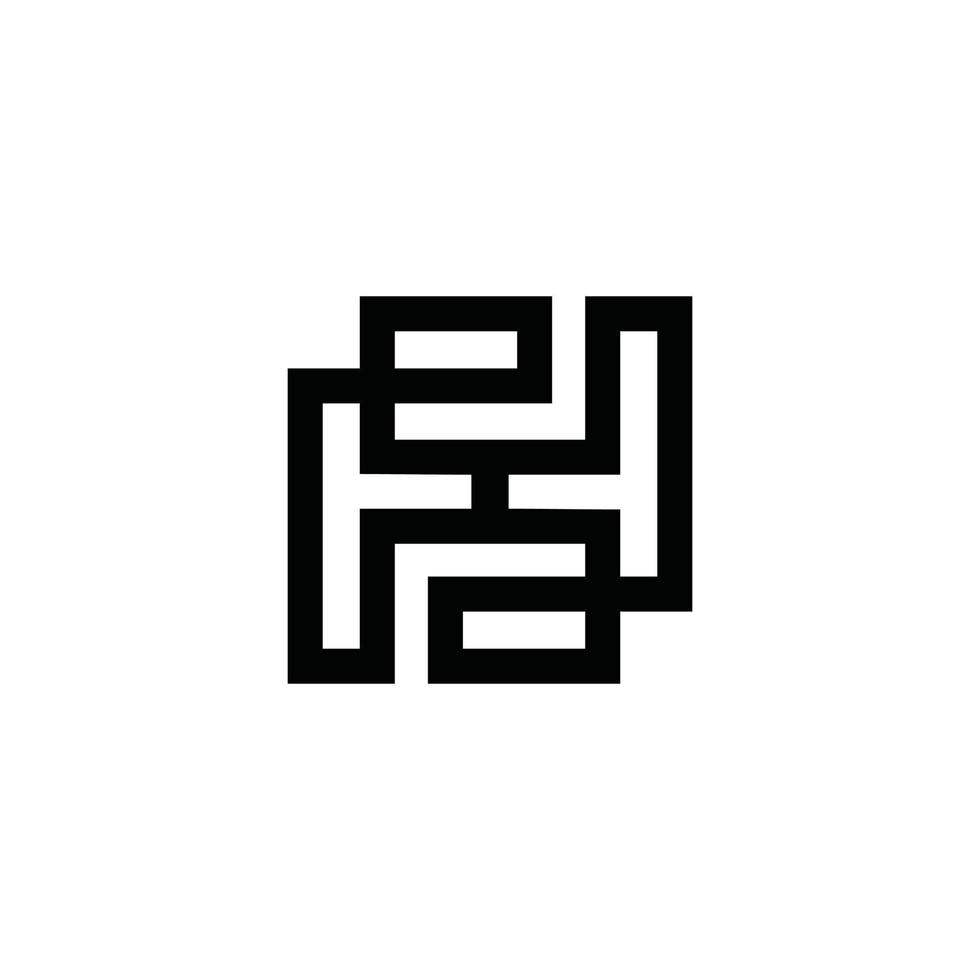 ff o f vettore di progettazione del logo della lettera iniziale