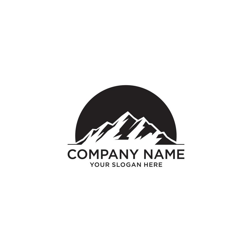 modello di progettazione del logo di vettore di montagna. logo della montagna