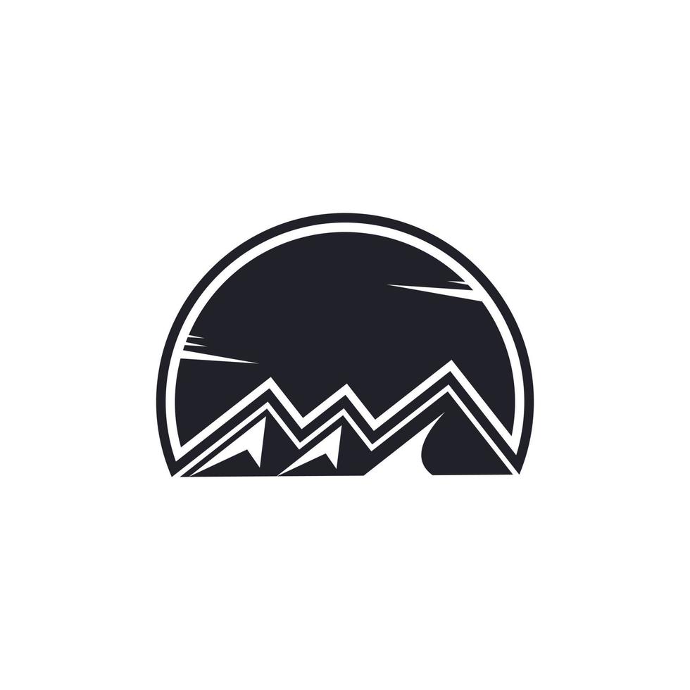 modello di progettazione del logo di vettore di montagna. logo della montagna.