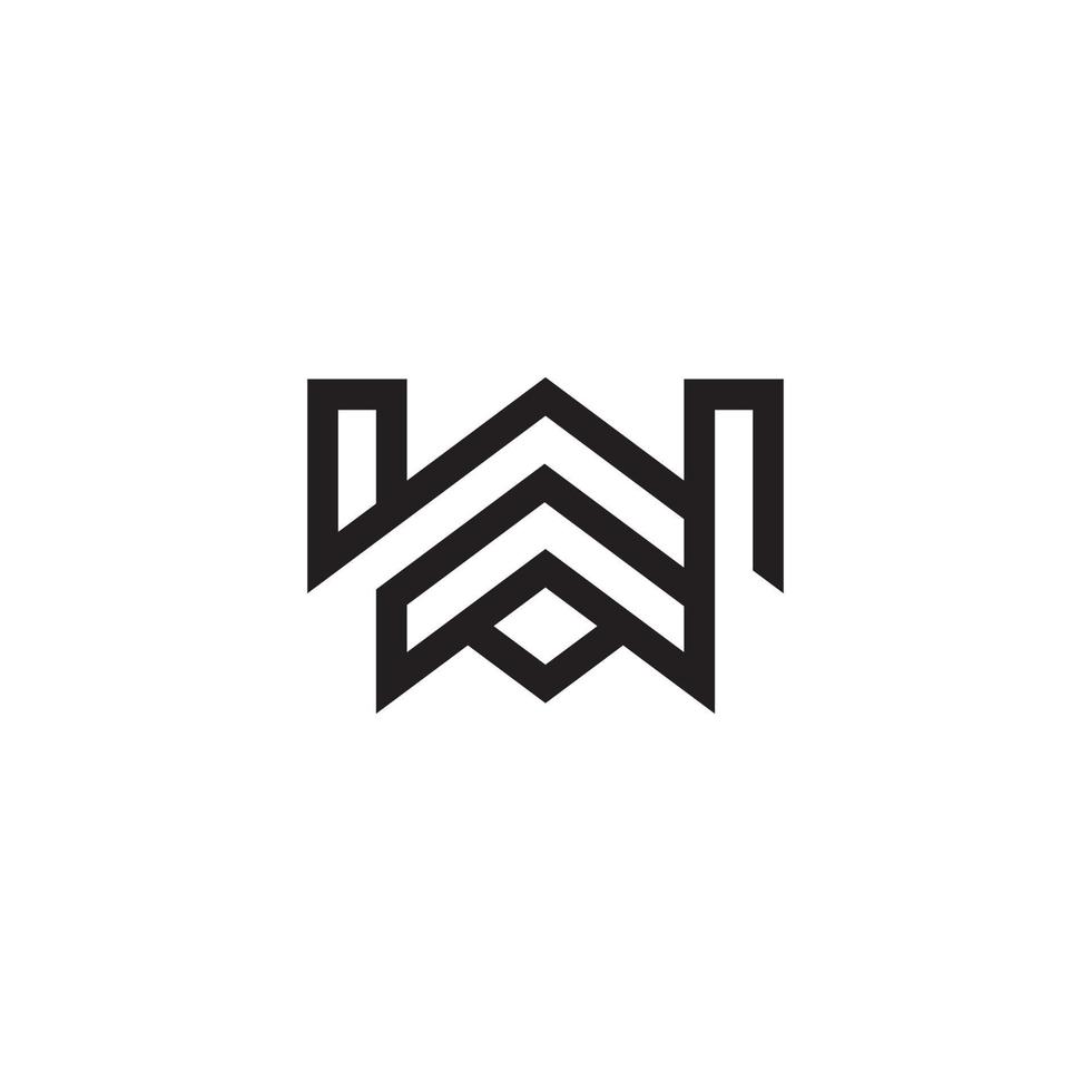 lettera iniziale w logo design template vettoriale. vettore