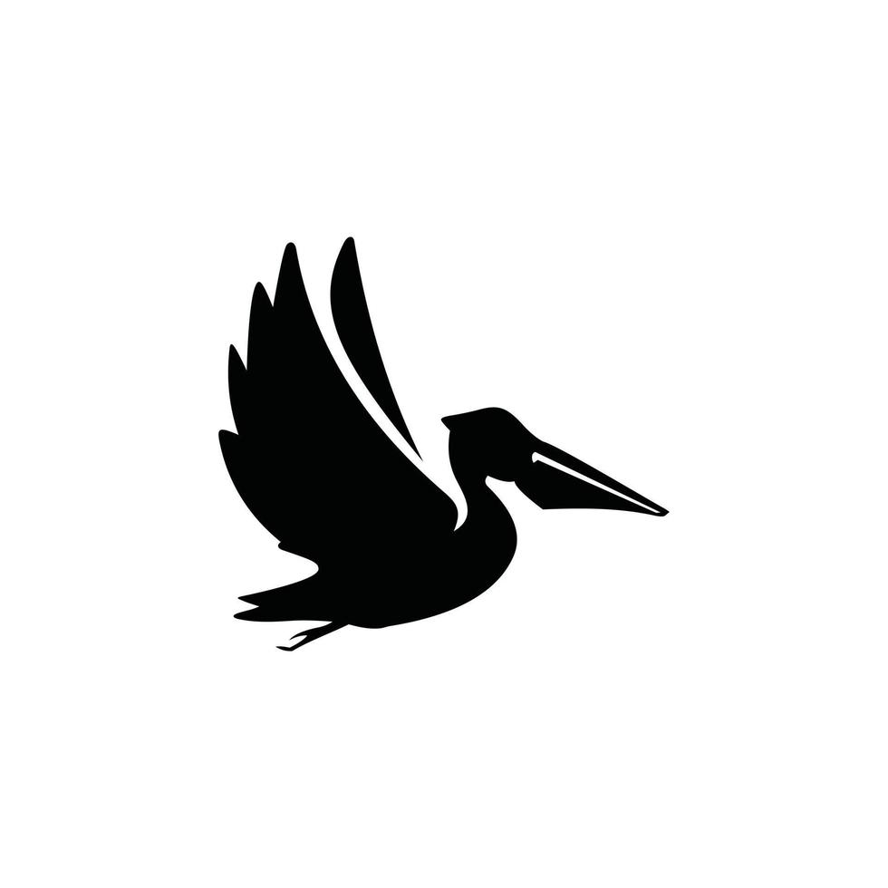 concetto di design del logo dell'icona del pellicano vettoriale. vettore
