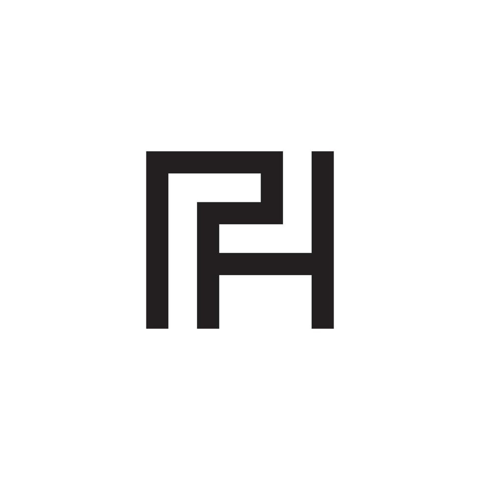vettore del modello di progettazione del logo della lettera ph o hp
