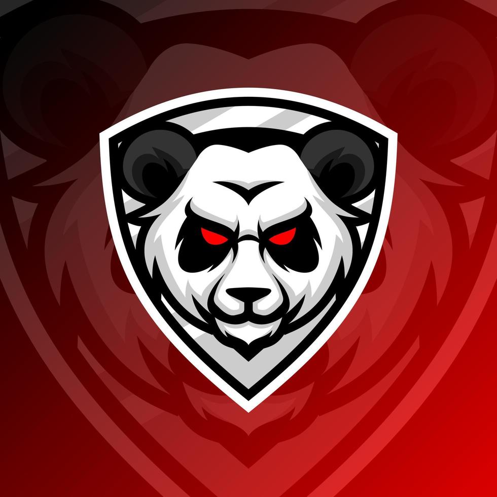 illustrazione grafica vettoriale di un panda in stile logo esport. perfetto per la squadra di gioco o il logo del prodotto