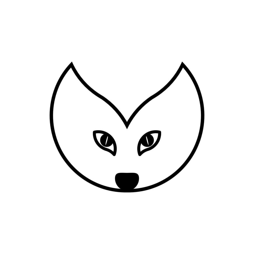 vettore libero dell'icona di vettore del logo della volpe