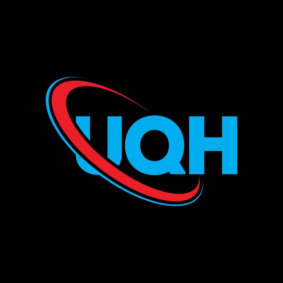 uqh logo. eh lettera. design del logo della lettera uqh. iniziali uqh logo collegate con cerchio e logo monogramma maiuscolo. tipografia uqh per marchio tecnologico, commerciale e immobiliare. vettore