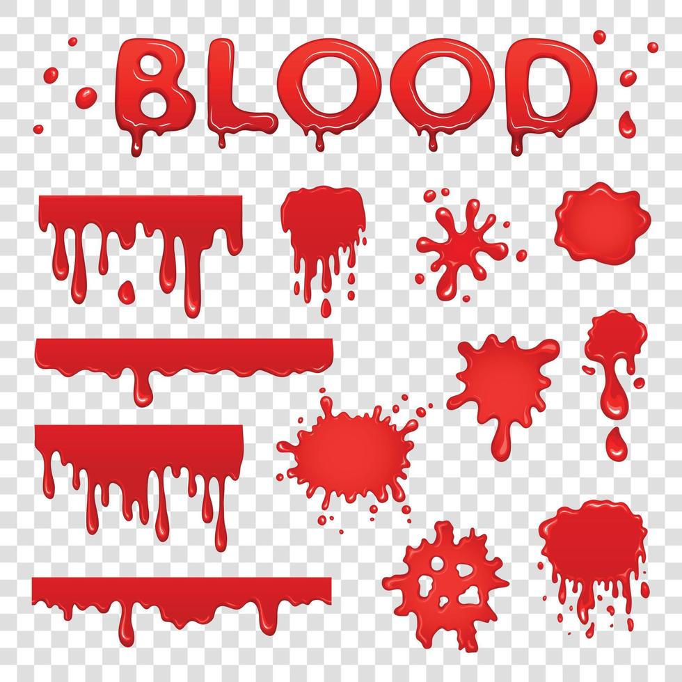 raccolta di schizzi di sangue vettore