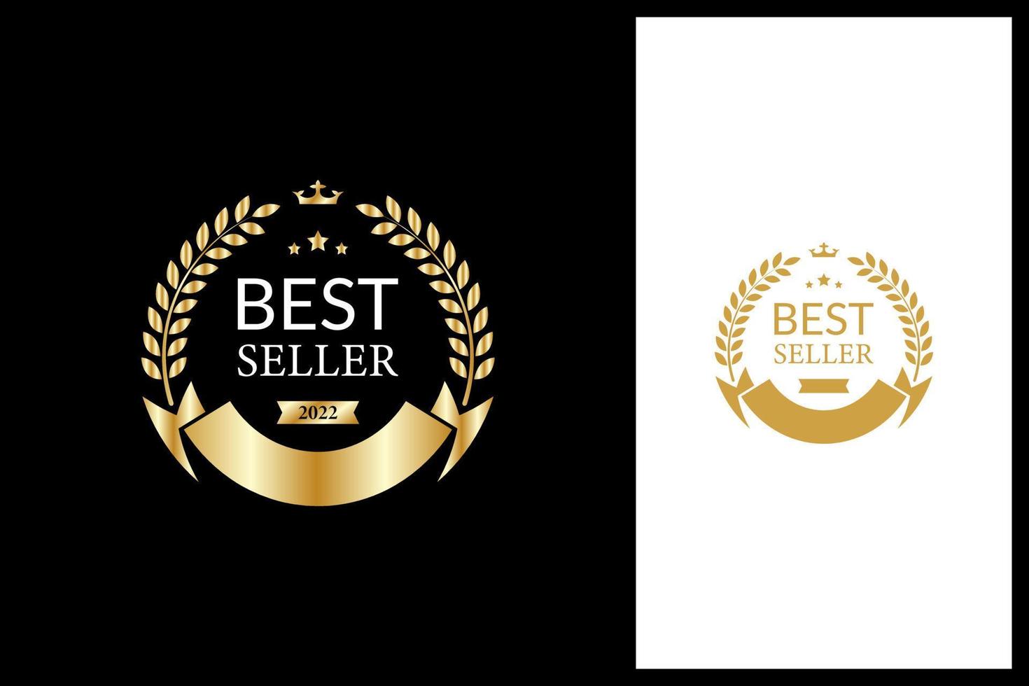 lusso, logo best seller d'oro, badge, vettore di design medaglia