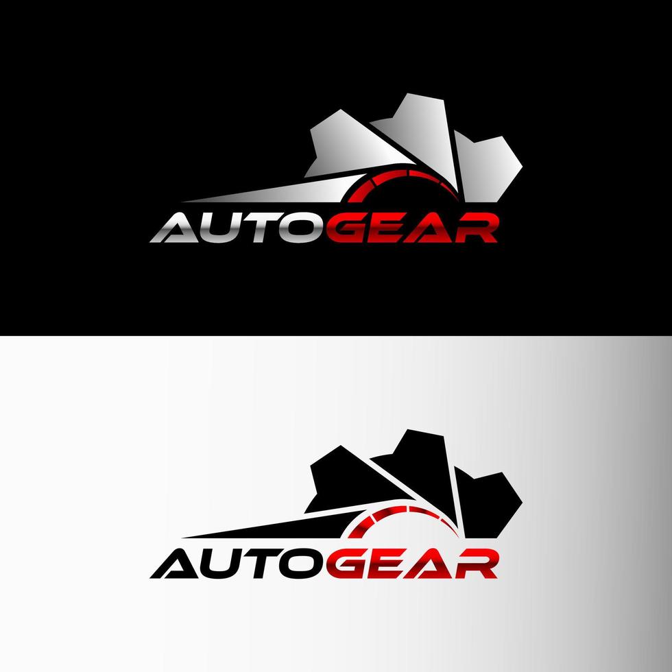 logo ingranaggio, design del logo automobilistico o meccanico vettore