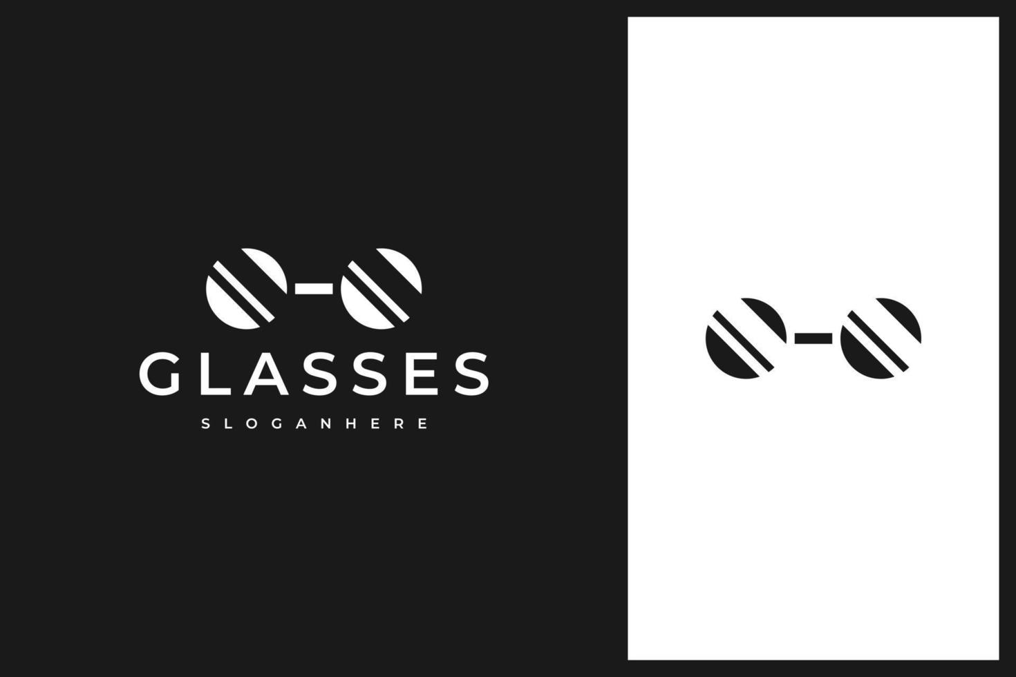 vettore di progettazione di logo di occhiali semplici