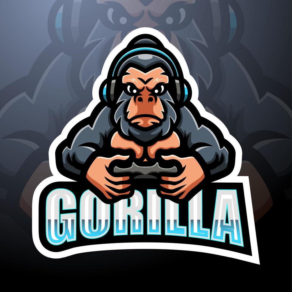 design mascotte gorilla vettore