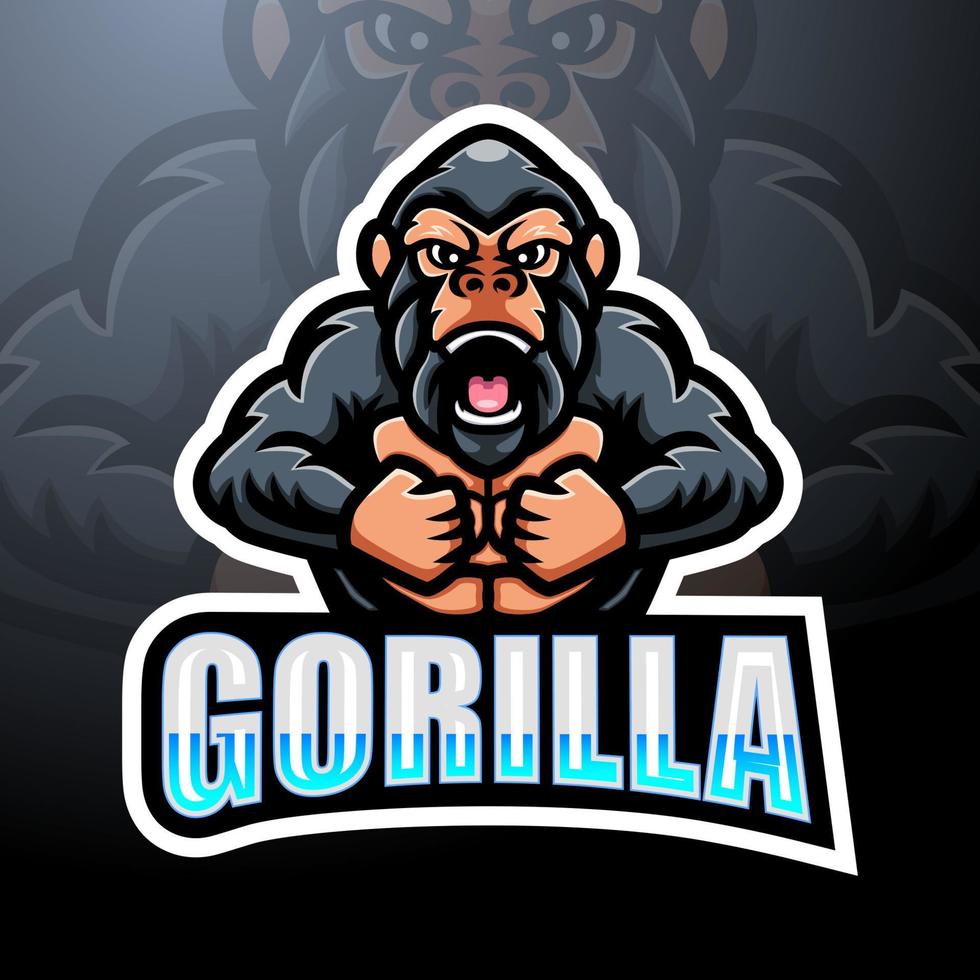 design mascotte gorilla vettore