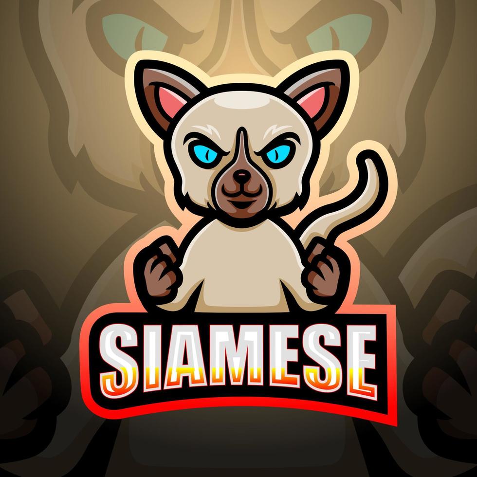 design mascotte siamese vettore