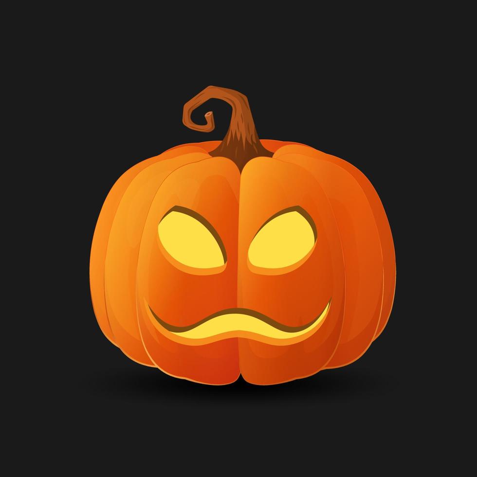 halloween spaventoso zucca arancione vacanza cartone animato concept vettore