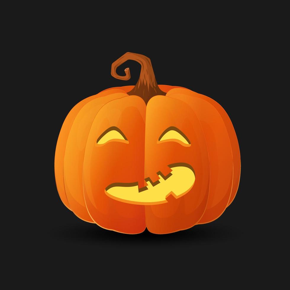 halloween spaventoso zucca arancione vacanza cartone animato concept vettore