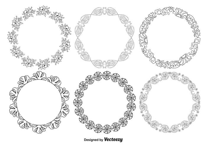 Set di cornici decorative vettore