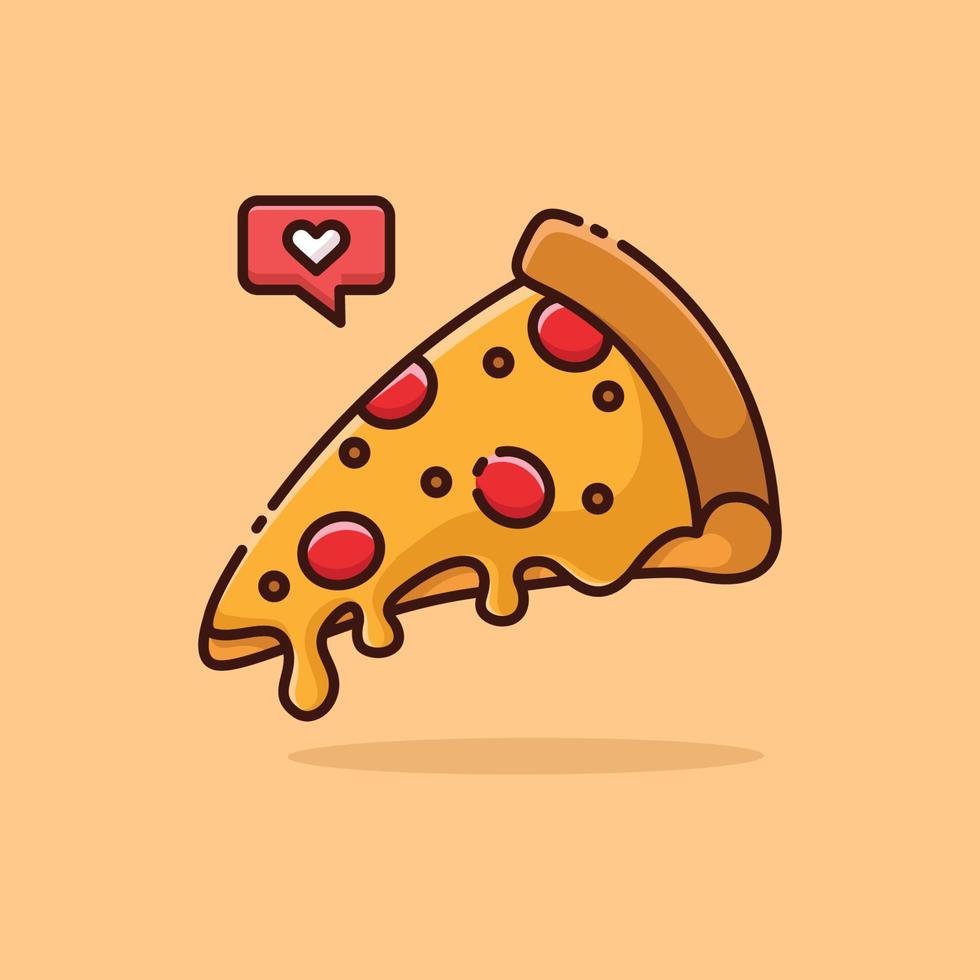 illustrazione grafica vettoriale di pizza