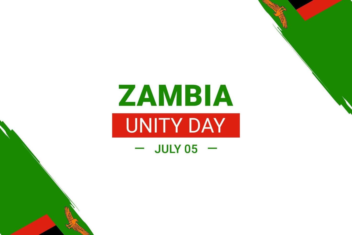 Zambia giornata dell'unità vettore